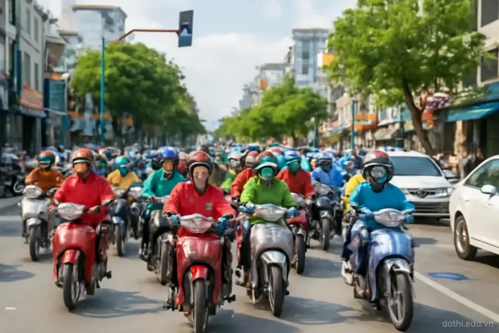 Dòng xe máy hỗn hợp: điều giáo trình giao thông phương Tây không dạy