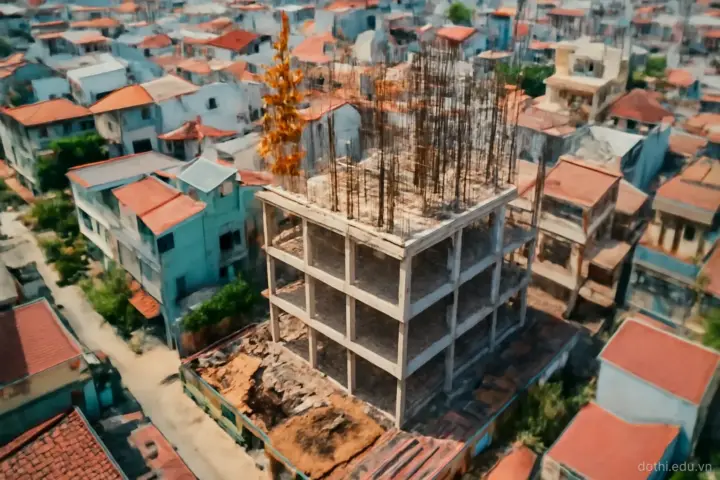 Hệ số sử dụng đất và mật độ xây dựng: tính thử trên một lô 2.000 m²