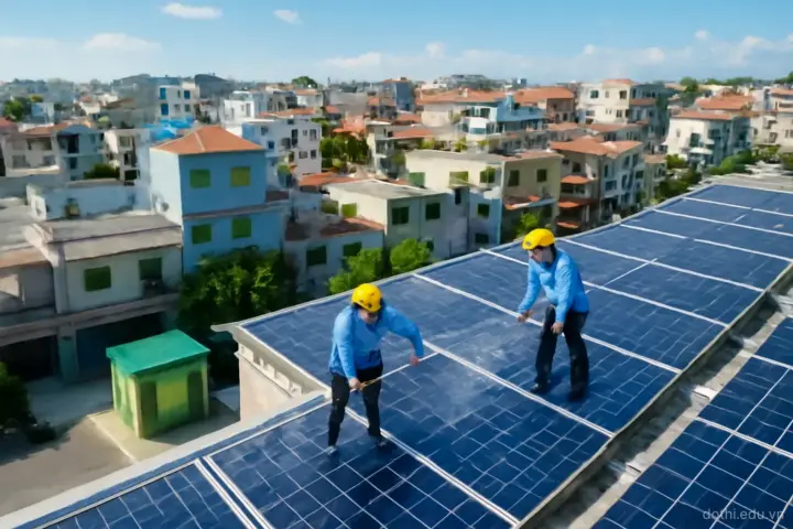 Năng lượng đô thị: phụ tải điện, trạm biến áp và điện mặt trời mái nhà