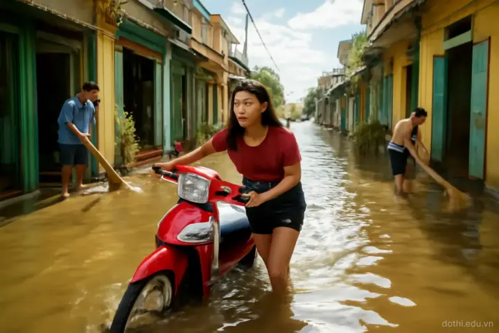 Ngập đô thị: tách mưa, triều, lũ và lún để chọn đúng giải pháp