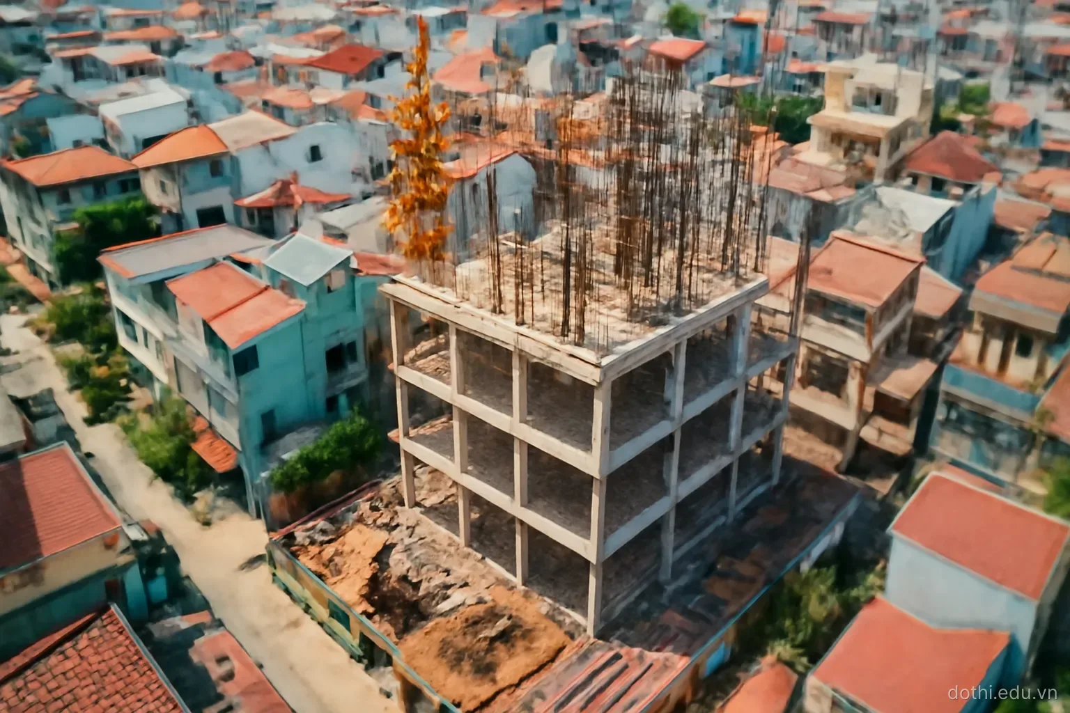 Hệ số sử dụng đất và mật độ xây dựng: tính thử trên một lô 2.000 m²