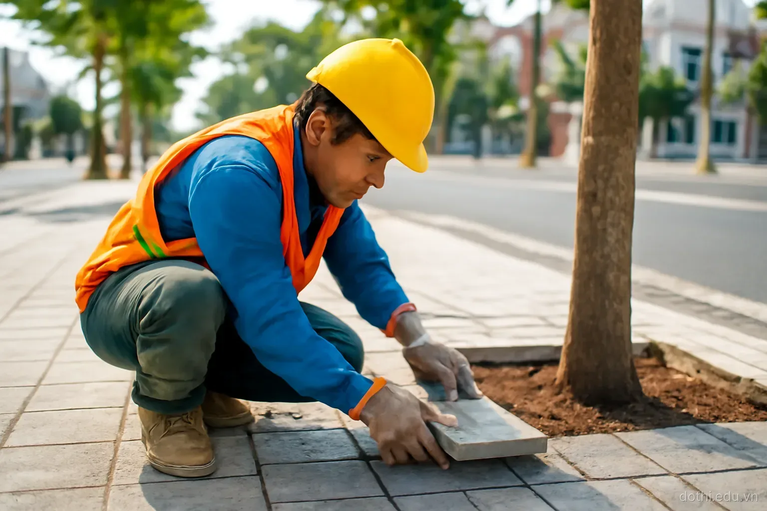 Thiết kế vỉa hè theo bốn dải: cách chia 5 mét cho người đi bộ, cây và xe